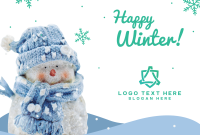 Happy Winter Pinterest Cover Design