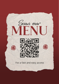 Restaurant Scan Menu Poster