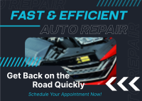 Modern Auto Repair Professional Mechanic Postcard