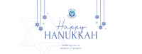 Simple Hanukkah Greeting Facebook Cover Image Preview