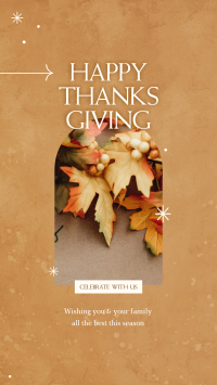 Thanksgiving Celebration Facebook Story Design