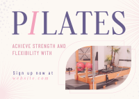 Simple Flexibility Pilates Postcard Design