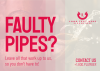 Faulty Pipes Postcard