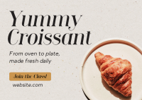 Baked Croissant Postcard Design