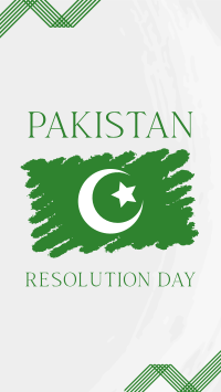 Pakistan Day Brush Flag Facebook Story