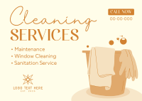 Bubbly Cleaning Postcard