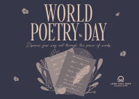 Poetry Creation Day Postcard