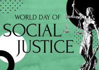 World Day Of Social Justice Postcard