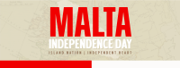 Simple Malta Independence Day Facebook Cover Design