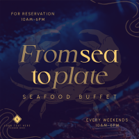 Seafood Cuisine Buffet Instagram Post Design