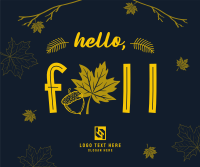 Hello Fall Greeting Facebook Post