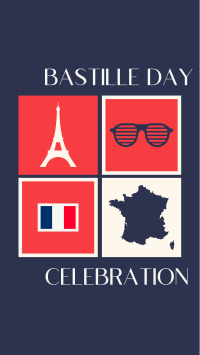 Tiled Bastille Day Instagram Story