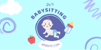 Babysitting Services Illustration Twitter Post