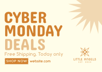 Quirky Cyber Monday Postcard Image Preview