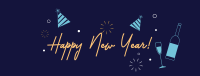 New Year Cheers Facebook Cover Image Preview