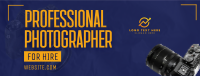 Photographer For Hire Facebook Cover Design