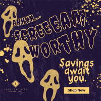 Scream Worthy Discount Instagram Post