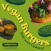 Vegan Burgers Instagram Post Design