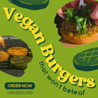 Vegan Burgers Instagram Post