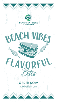 Flavorful Bites at the Beach Instagram Story