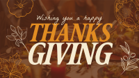 Thanksgiving Typography Greeting Video