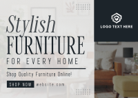 Stylish Quality Furniture Postcard Design