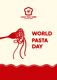 Fork with Pasta Vector Flyer