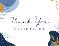 Gold and Blues Thank You Card Image Preview