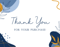 Gold and Blues Thank You Card