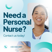 Hiring Personal Nurse Linkedin Post Design