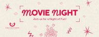 Quirky Movie Night Facebook Cover Image Preview