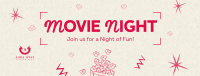 Quirky Movie Night Facebook Cover Image Preview