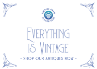 Retro Antique Store Postcard Image Preview