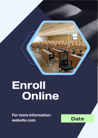 Online University Enrollment Flyer