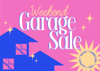 Weekend Yard Sale Postcard Design