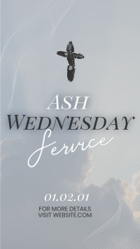 Cloudy Ash Wednesday  Instagram Story