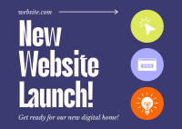 Corporate Website Launch Postcard Design