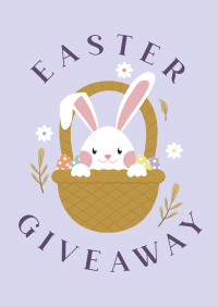 Easter Bunny Giveaway Poster