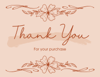 Brush Thank You Card example 1