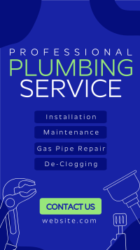 Simple Plumbing Service Instagram Reel Design