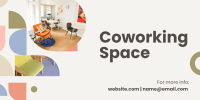 Coworking Space Shapes Twitter Post Design