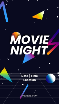 Movie Night Retro Facebook Story