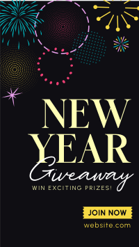 Circle Swirl New Year Giveaway Facebook Story