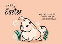 Easter Bunny Greeting Postcard