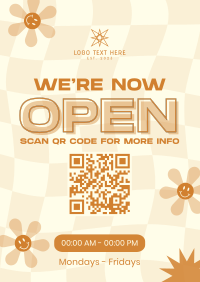 Now Open Retro Flyer Image Preview