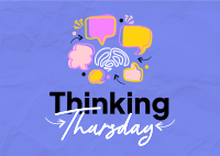 Simple Quirky Thinking Thursday Postcard