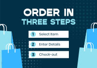 Simple Shop Order Guide Postcard Design