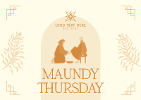 Maundy Thursday Washing of Feet Postcard