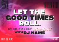 Retro Party DJ  Postcard