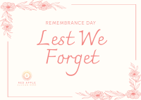 Remembrance Day Postcard Image Preview